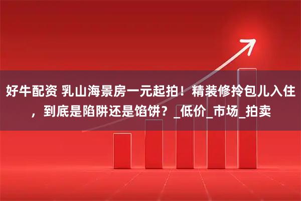 好牛配资 乳山海景房一元起拍!精装修拎包儿入住,到底是陷阱还是馅饼?_低价_市场_拍卖
